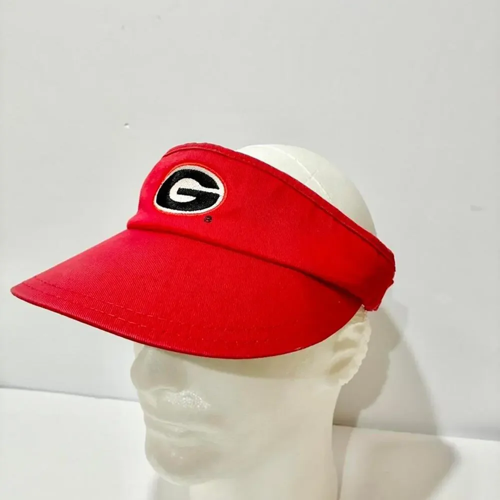 American Needle 1918 NCAA Georgia Bulldogs Red Black Visor Vintage cap